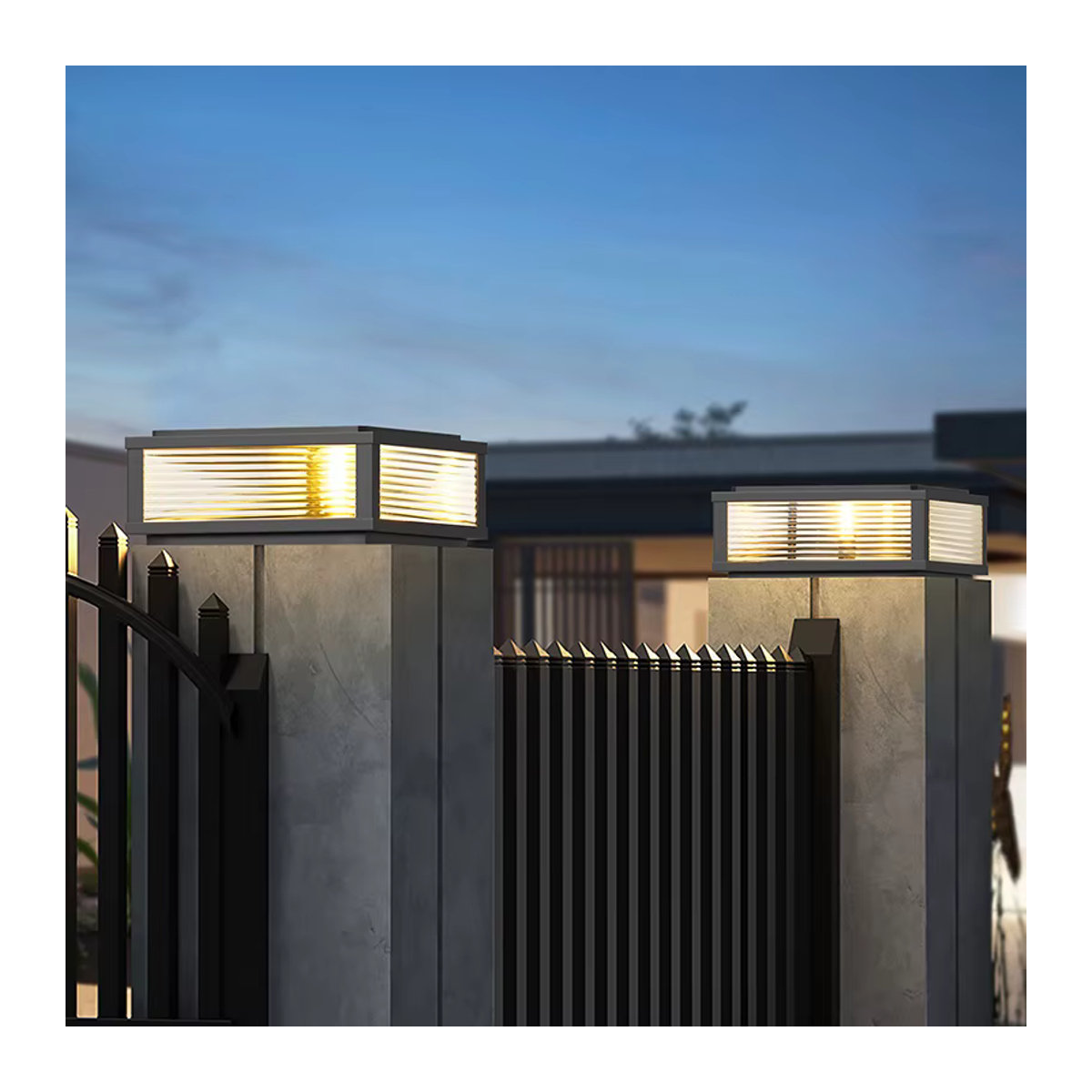 Vecli Moderne Wandleuchte für Außenbereiche in Schwarz mit warmweißem Licht - Bild 5