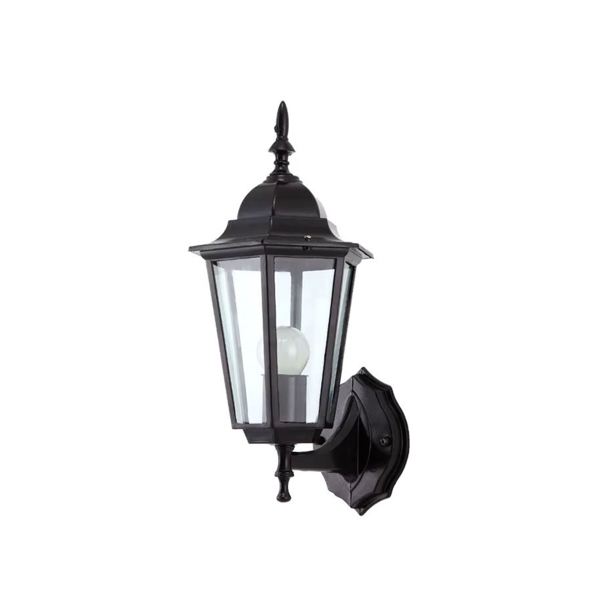 Vecli Retro Wandleuchte aus Aluminium in Schwarz und Alufarben für Garten und Balkon - Bild 2