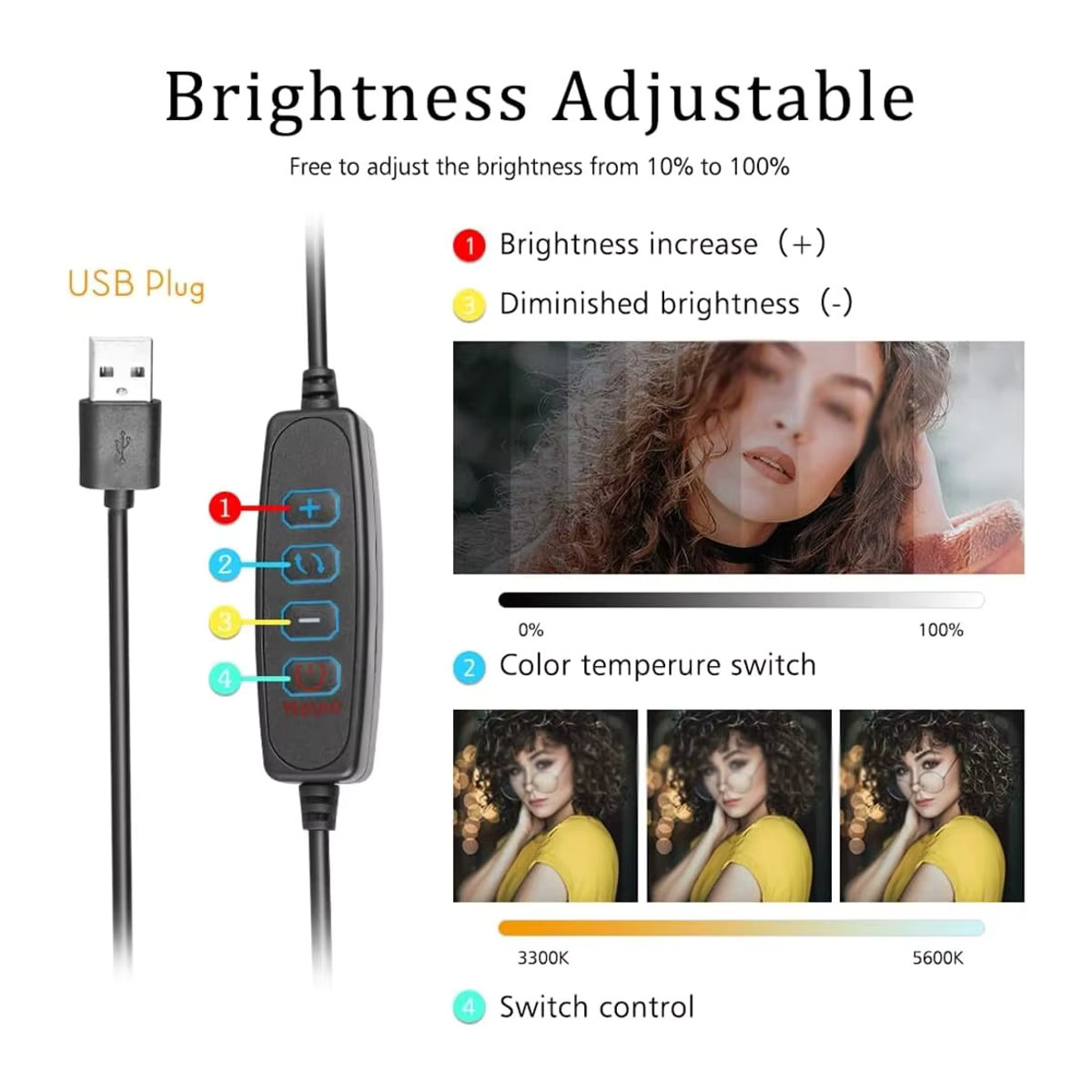 VeFly LED Fotostudio Fülllicht 8 Zoll mit RGB-Filtern für Video und Live-Streaming - Bild 2