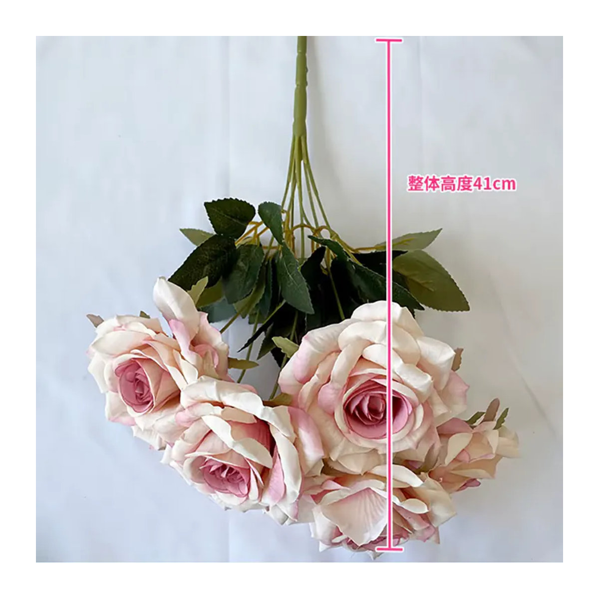 Velishy Künstliche Rosen als Blumenstrauß in Mehrfarbig, 7 Stiele, Höhe: 41 cm - Bild 2