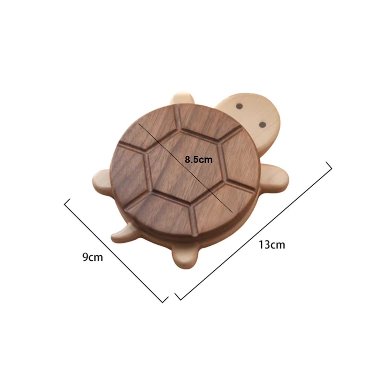 Venlohome Untersetzer aus Massivholz in Schildkrötenform für Tassen und Geschirr - Bild 5