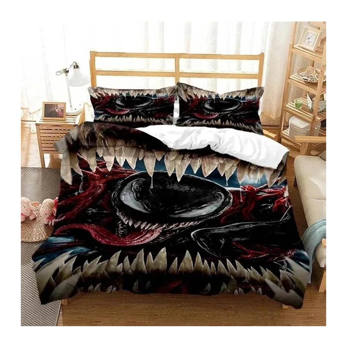 Venoms Bettwäsche-Set mit Bettbezug und Kissenbezügen in Single-Größe, B/H: 135 x 200 cm - Bild 1