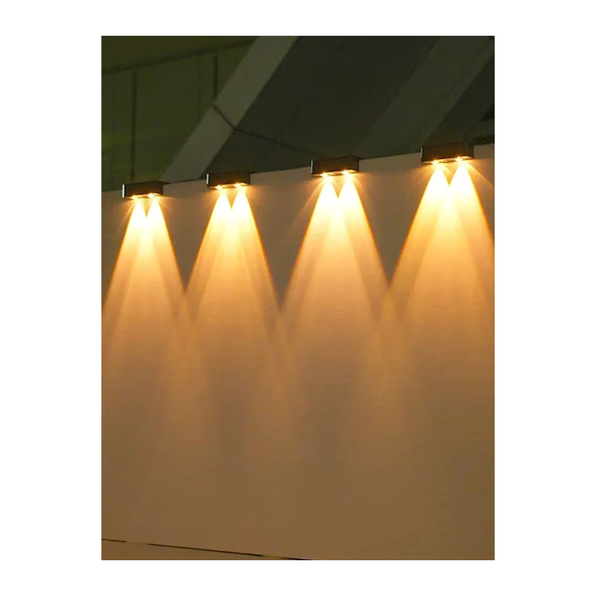 VENUSWING Drahtlose LED-Solar-Wandleuchte in Schwarz, IP65 wasserdicht, moderne quadratische Außenleuchte für Garten, Treppe und Zaun - Bild 6