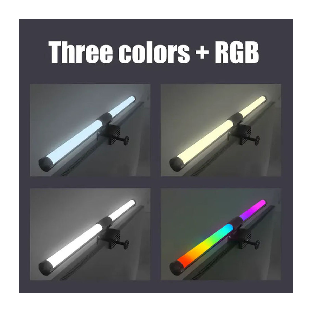 VENUSWING LED Monitorleuchte Schwarz mit RGB Hintergrundbeleuchtung für Gaming und Schreibtisch - Bild 3