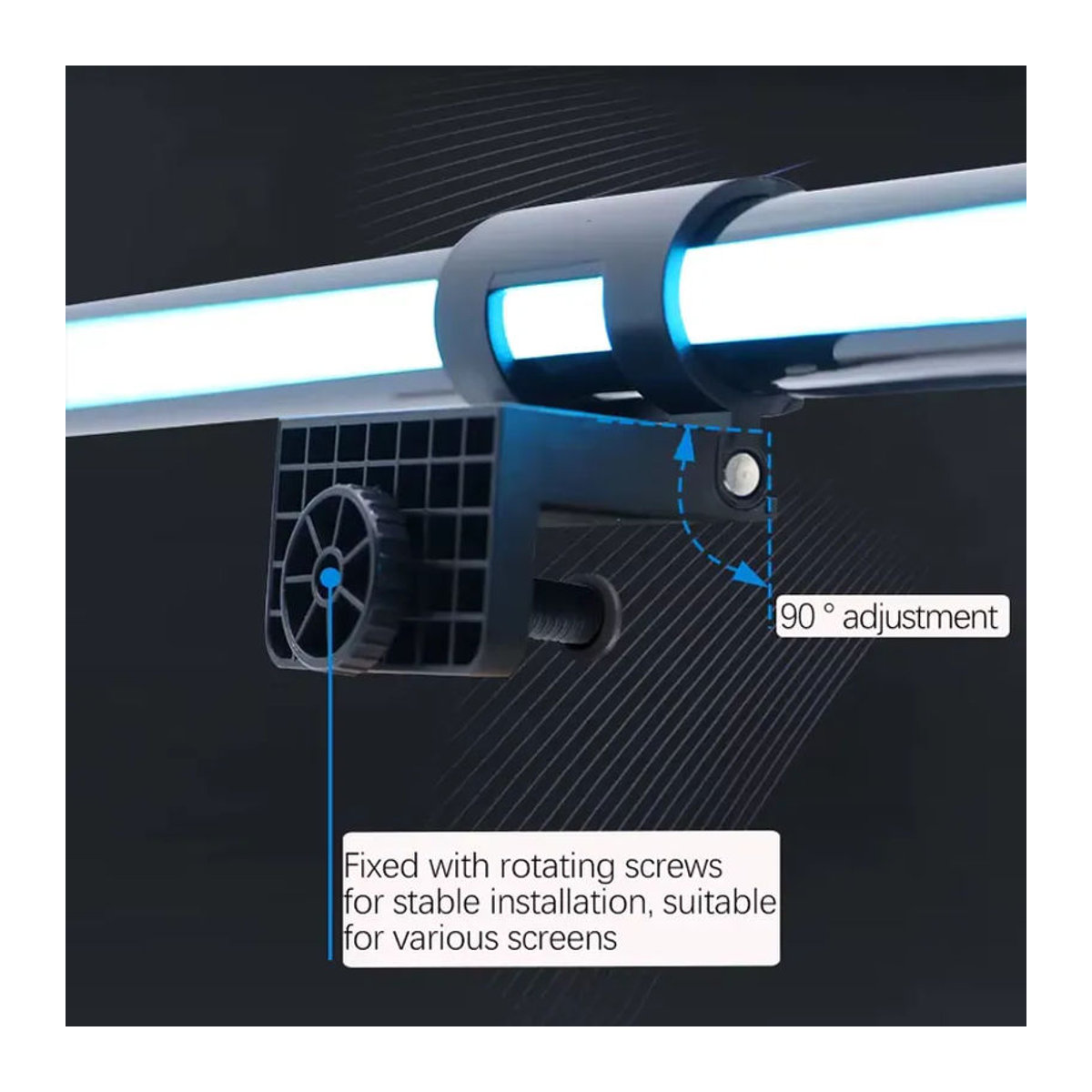 VENUSWING LED Monitorleuchte Schwarz mit RGB Hintergrundbeleuchtung für Gaming und Schreibtisch - Bild 6