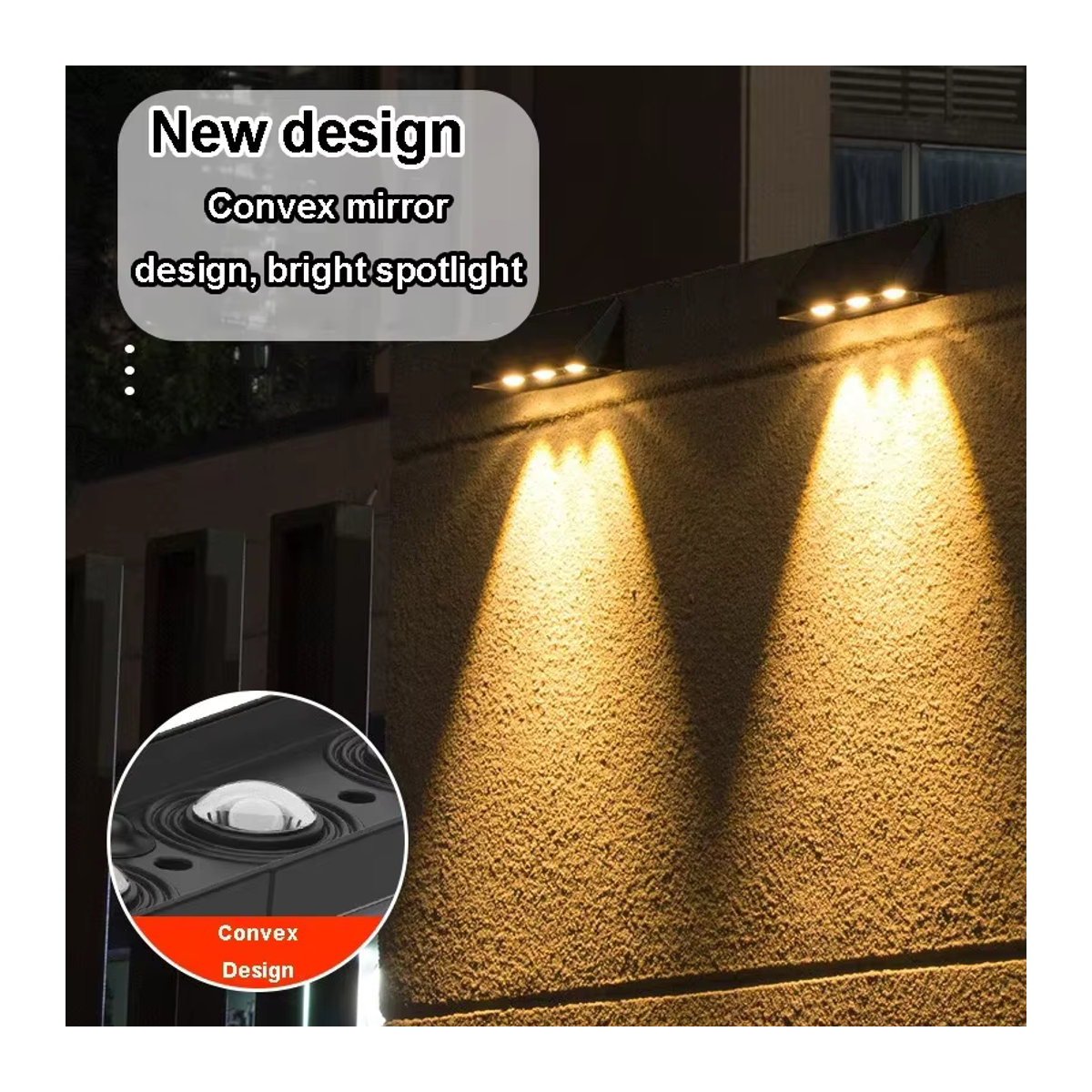 VENUSWING Solar Wandleuchte Outdoor mit integriertem LED für Garten Balkon und Veranda wasserdicht - Bild 5