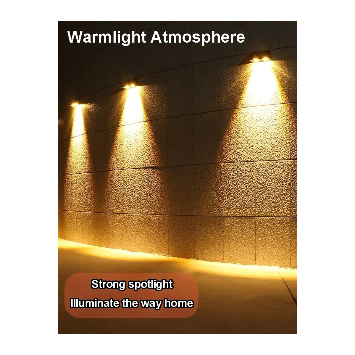VENUSWING Solar Wandleuchte Outdoor mit integriertem LED für Garten Balkon und Veranda wasserdicht - Bild 6