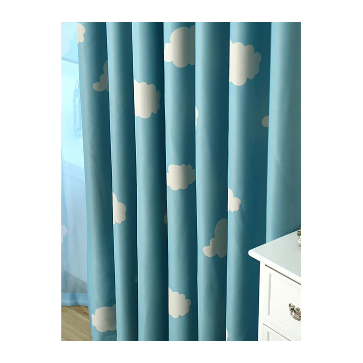 Verdunkelungsvorhänge im koreanischen Wolken-Stil für Wohnzimmer und Schlafzimmer, mehrfarbig - Bild 2