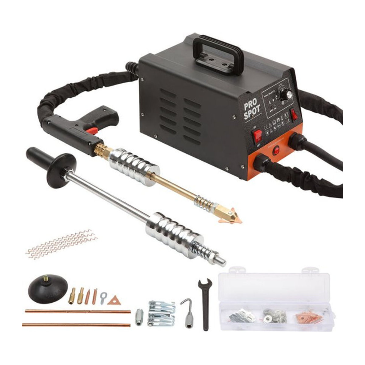 VEVOR 6-in-1 Punktschweißgerät Ausbeulpotter mit 3kW Leistung und Überhitzungsschutz für Karosseriearbeiten an Kohlenstoffstahl, Edelstahl und Eisen, 1,2mm Schweißstärke - Bild 2
