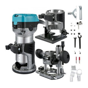 VEVOR Einhand Oberfräse 710 W mit 33000 U/min, Kantenfräse aus Aluminium mit fester Basis, Neigungsbasis und Tauchbasis, inklusive 3 Spannzangen (6,35 mm / 6 mm / 8 mm)