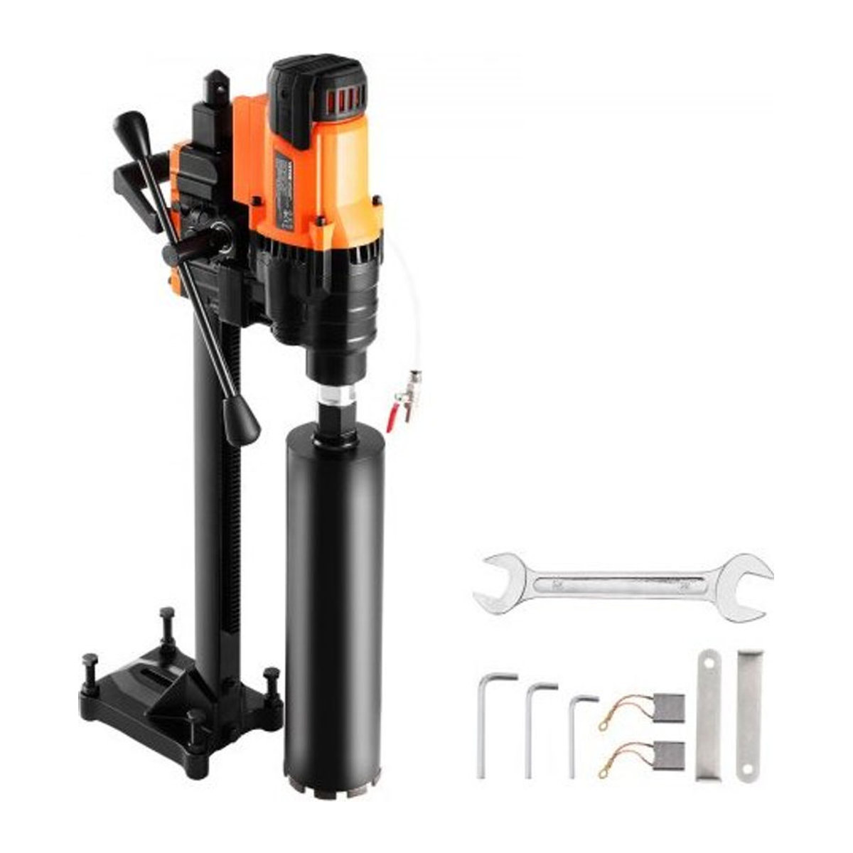 VEVOR Kernbohrmaschine Diamantkernbohrgerät mit 3200 W für Beton und Ziegel, inkl. Ständer und Kernbohrer für Nass- und Trockenanwendung, Bohrdurchmesser 2-25 cm - Bild 1