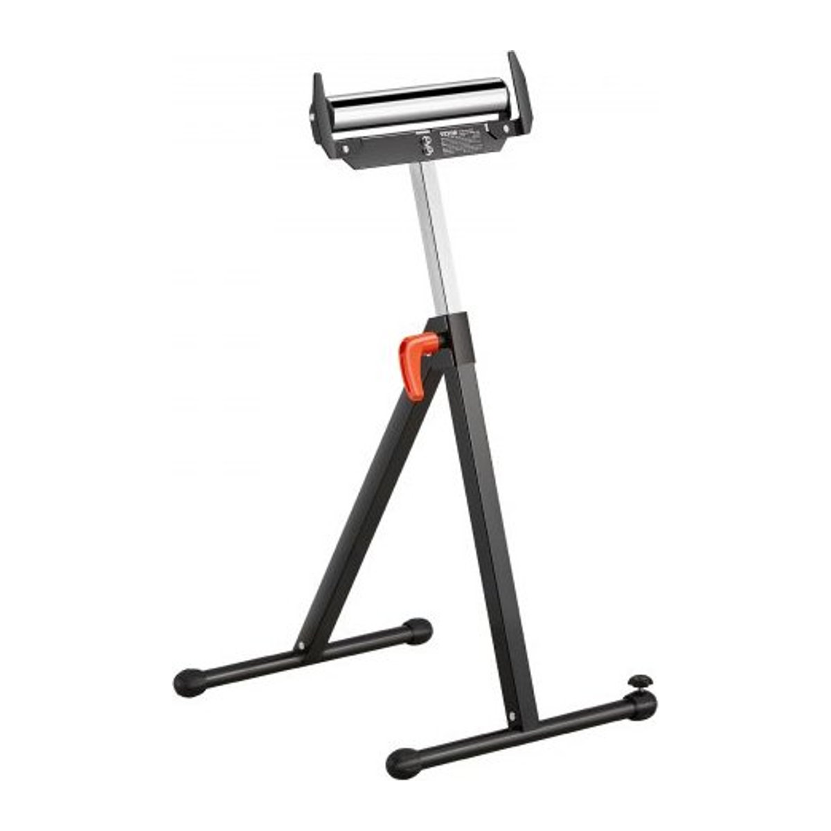 VEVOR Rollenständer aus Stahl mit 113 kg Tragkraft, höhenverstellbarer Rollenbock von 68 bis 109 cm, zusammenklappbarer Arbeitsbock mit Kantenführung und 29 cm Rollenkopf für Tischkreissägen-Auslauf - Bild 1