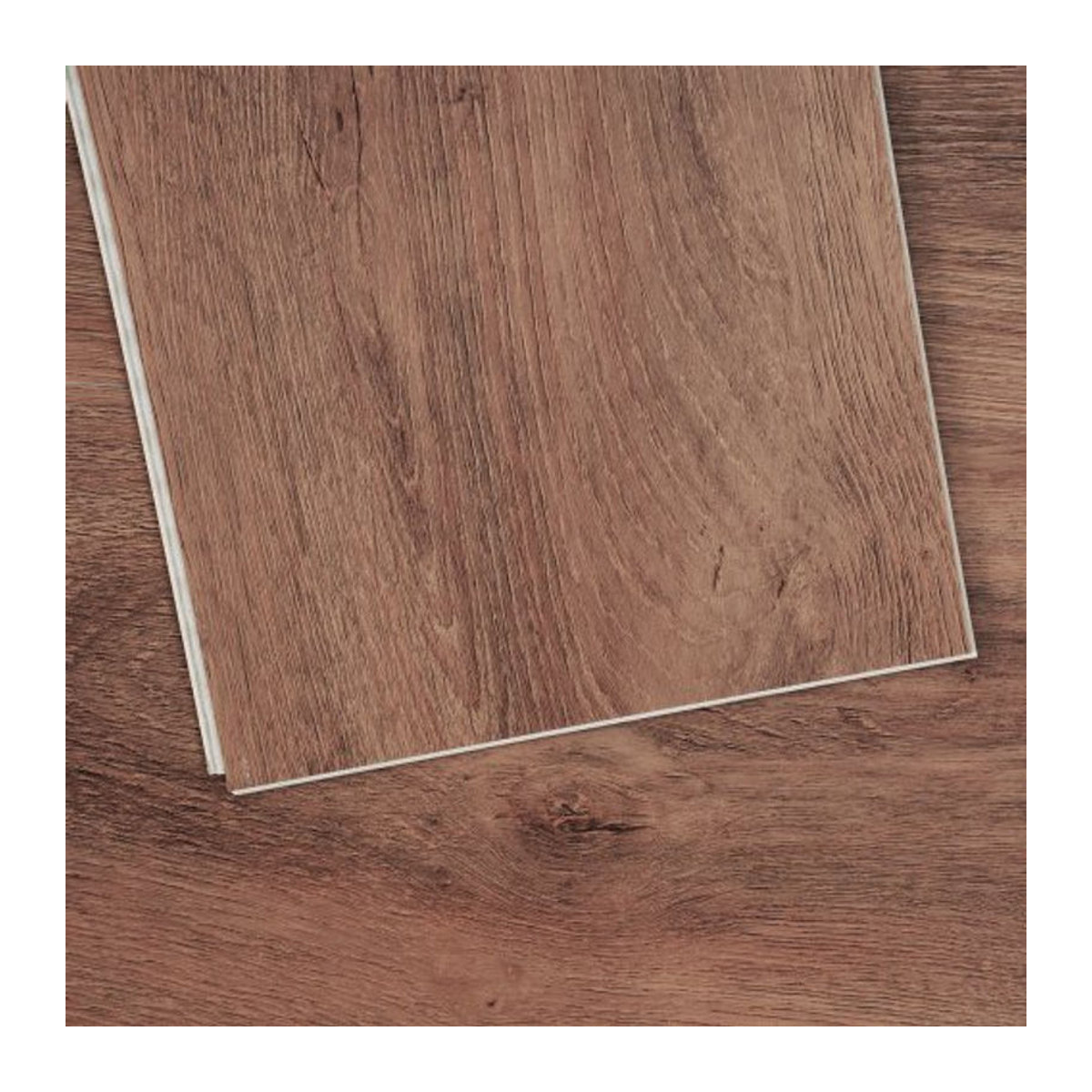 VEVOR Vinyl-Bodenfliesen zum Zusammenstecken, 10 Stück, Braun, B: 122 cm, H: 18,5 cm, Dicke: 5,5 mm - Bild 1