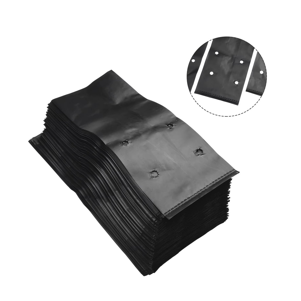 VIBRATITE Pflanzbeutel aus schwarzem PE-Material für Gemüse und Blumen, 100 Stück - Bild 7