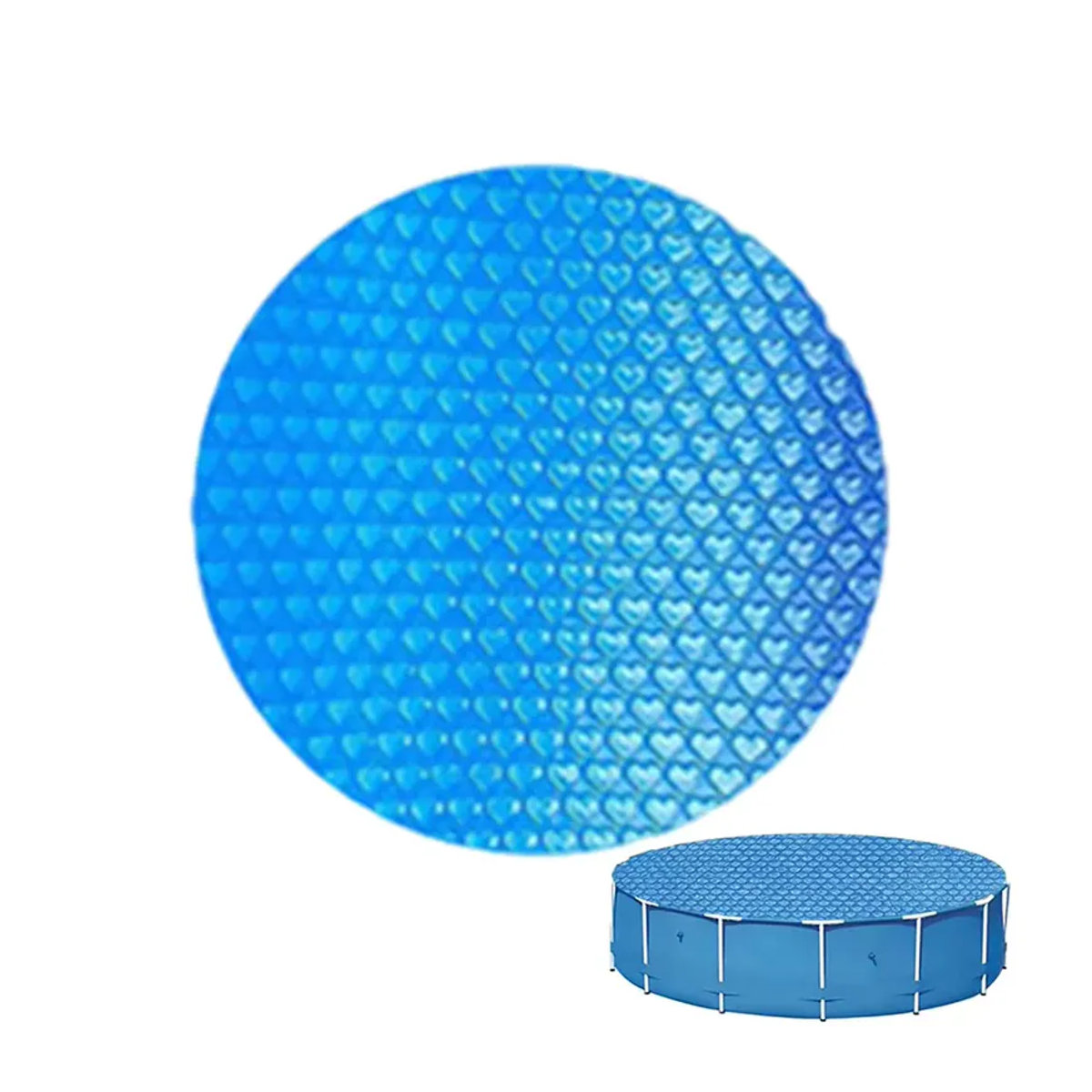 VIBRATITE Poolabdeckung für Aufstellpools als Solarfolie und PE-Wärmeisolierungsfolie in Blau - Bild 2
