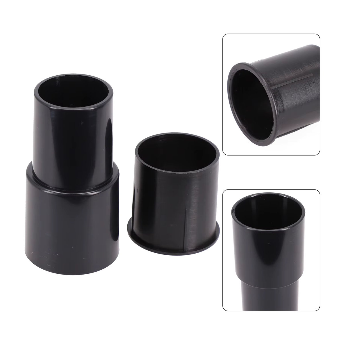 VIBRATITE Staubsauger Schlauch Adapter Konverter Set, 2 Stück, Schwarz, Kunststoff, 32mm bis 35mm - Bild 2