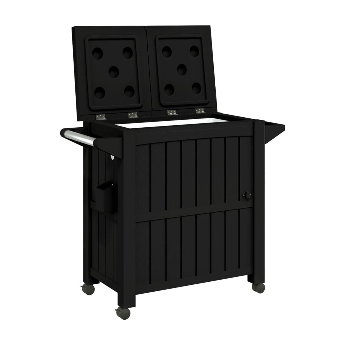Vidaxl 3-in-1 Kellnerservice-Wagen in Schwarz aus Polypropylen - Bild 3