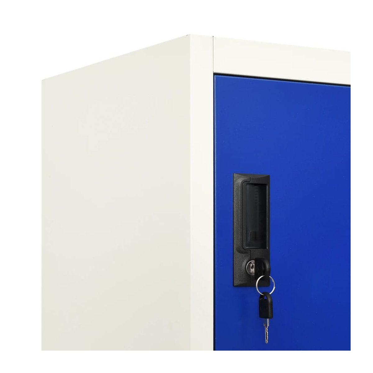 Vidaxl Abschließbarer Schrank aus Stahl in Grau-Blau mit modernem Design, B/T/H: 90 x 45 x 180 cm - Bild 4