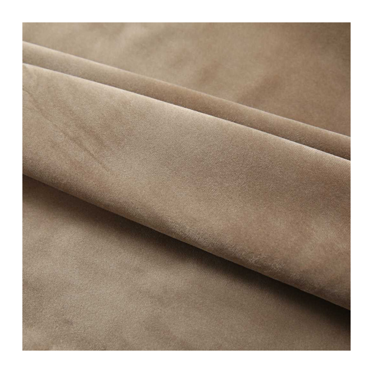 Vidaxl Gardinen aus Samt mit Haken, 2 Stück, blickdicht, Beige, B: 140 cm, H: 245 cm - Bild 4