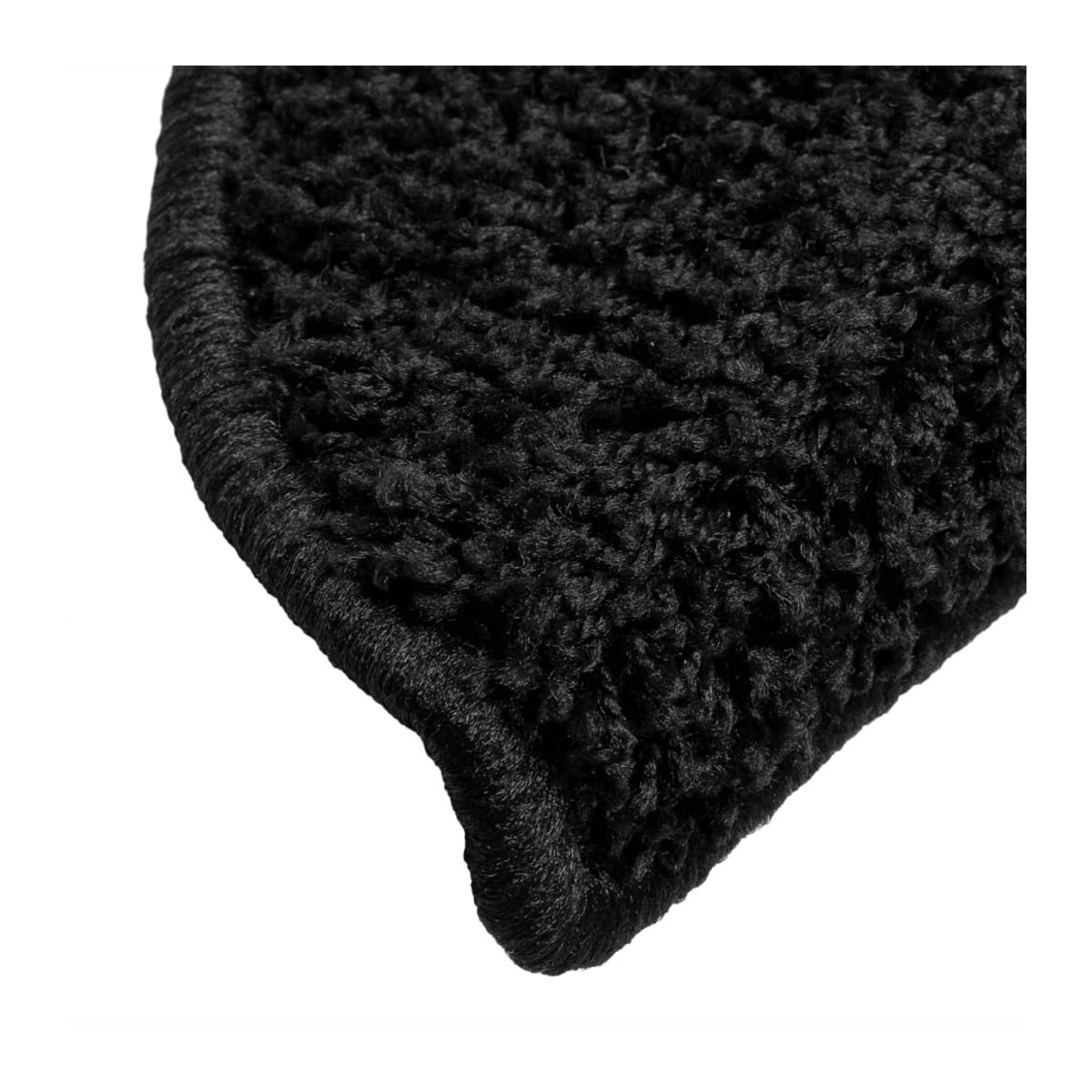Vidaxl Treppenmatten 15 Stück, schwarz, halbrund, getuftet aus PP, B/T/H: 56 x 17 x 3 cm - Bild 5