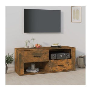 Vidaxl TV-Lowboard in Braun im Industrial-Stil aus Holzwerkstoff, B/T/H: 100 x 40 x 40 cm