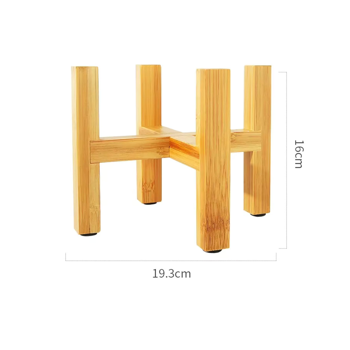 VIE LENTE Blumentopf Ständer aus Holz in Braun, Skandinavisches Pflanzenregal für Bonsai und Zimmerpflanzen, Rechteckiges Holztablett-Rack, Freistehend - Bild 5