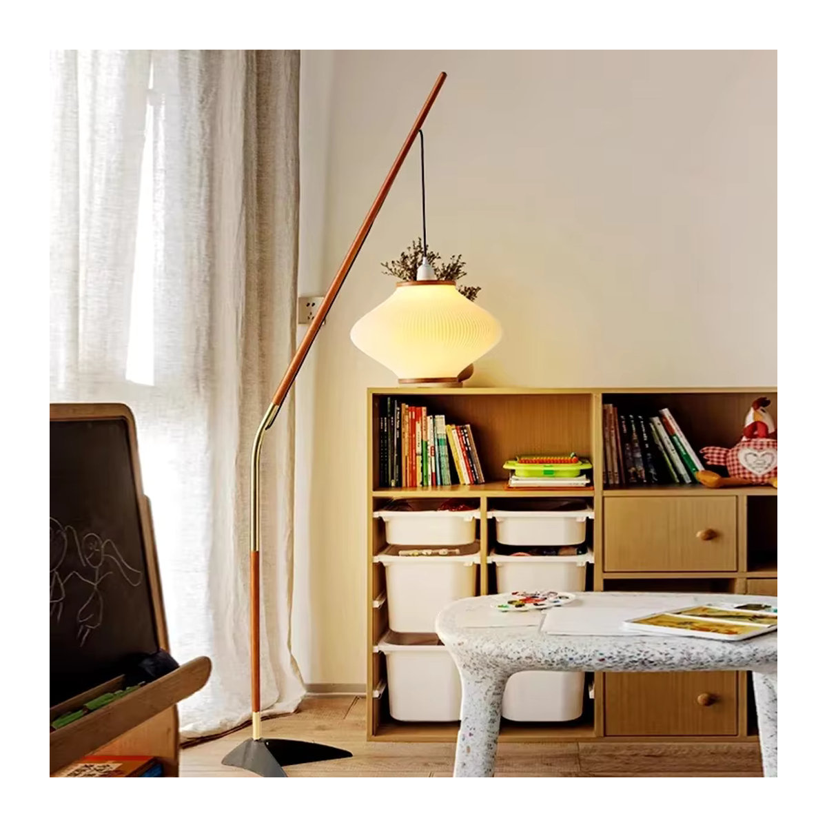 VIGOUS Stehlampe im nordischen Minimalismus aus Acryl für Wohnzimmer und Schlafzimmer - Bild 3