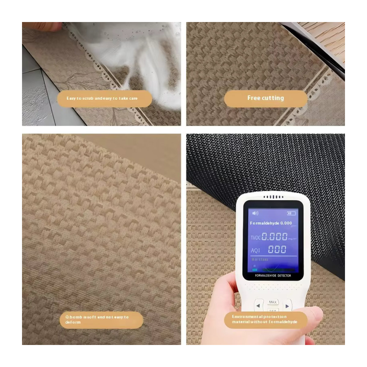 VIKAMA Anti-Slip Bodenmatte für Küche und Badezimmer, wasserabsorbierend und ölbeständig, Kieselalgen-Design - Bild 2