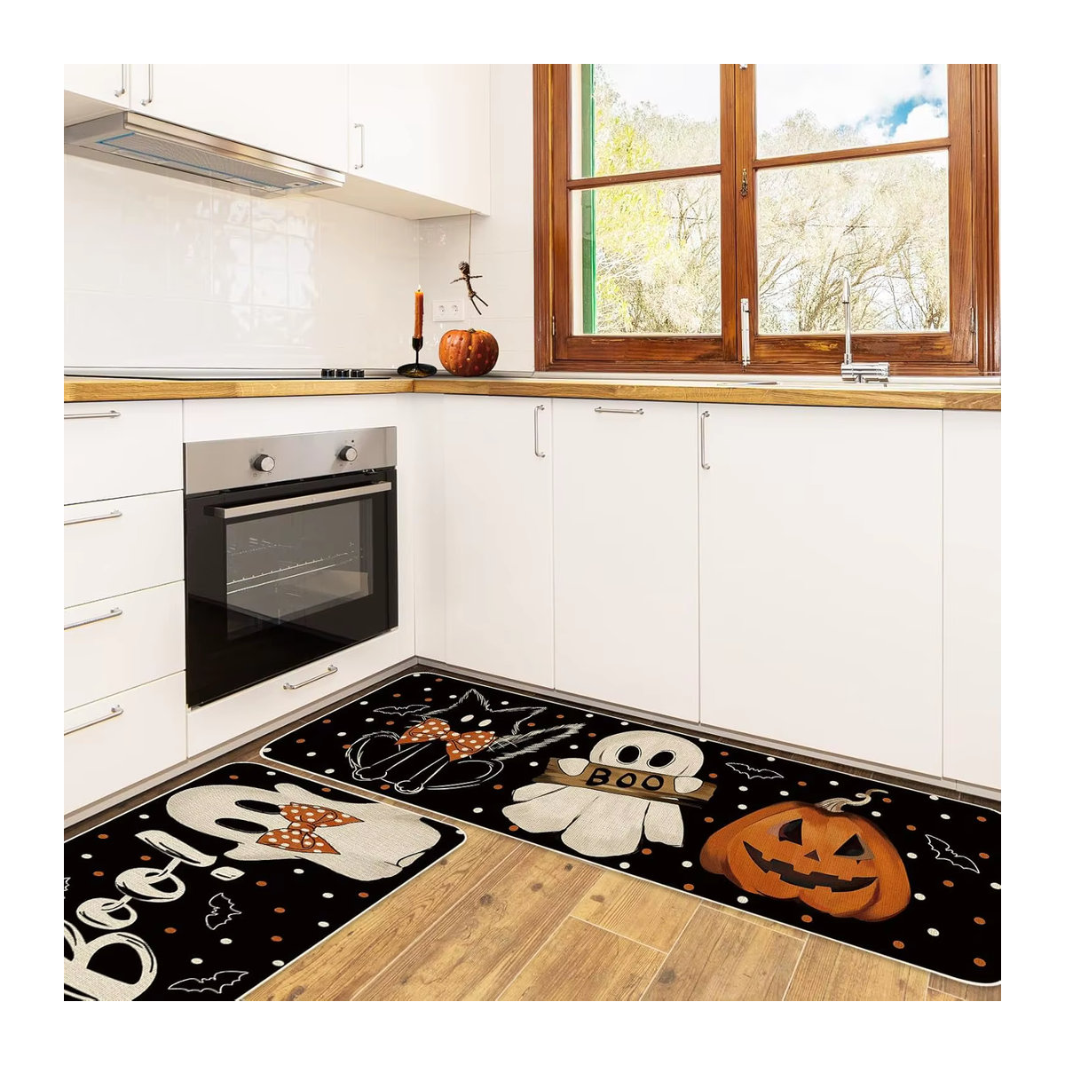 VIKAMA Halloween Küchen-Bodenmatte als Flur- und Türmatte für Innen und Außen, Multicolor - Bild 3