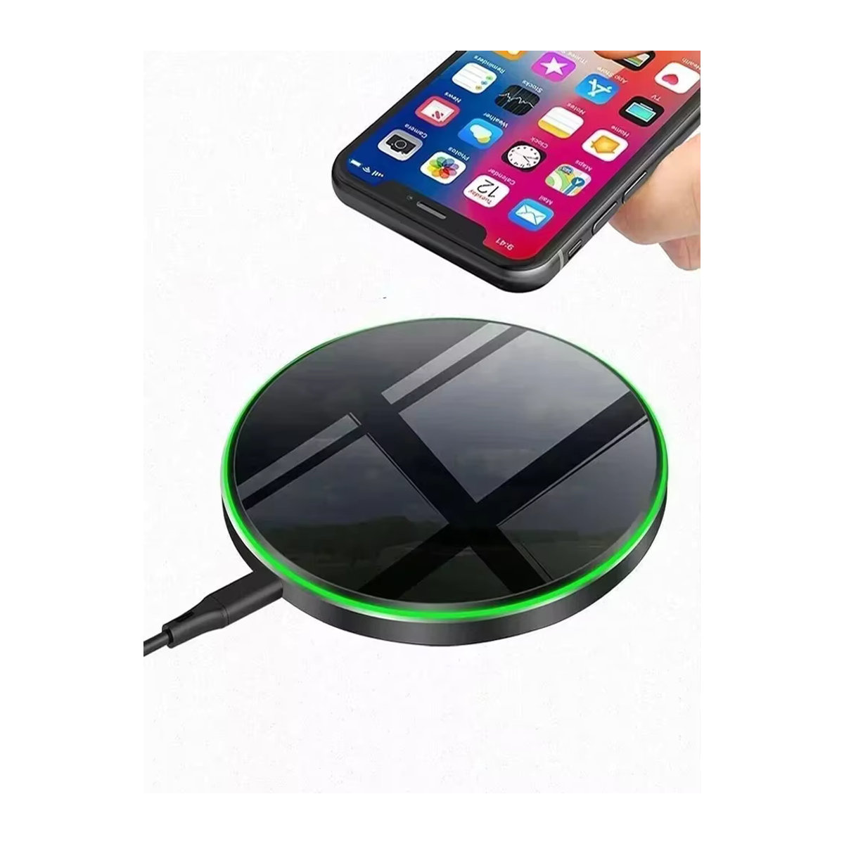 VIKEFON LED Nachtlicht und kabellose Ladestation mit Schnellladefunktion für iPhone, Samsung und Xiaomi - Bild 6