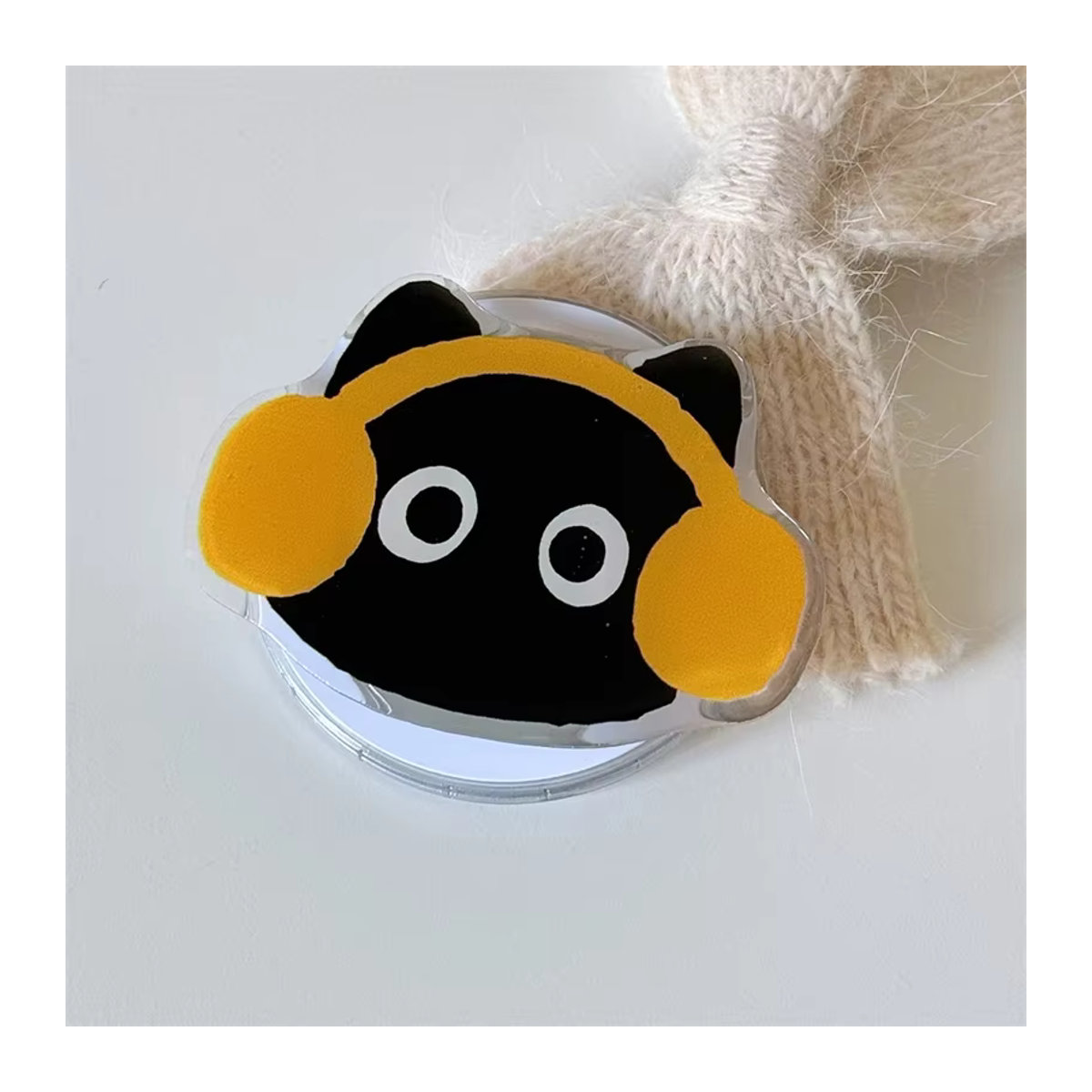 VIKEFON Magnetischer Telefonhalter Schwarze Katze Desktop Lazy Grip Tok Mount für MagSafe iPhone 16 15 14 13 12 und MagSafe Handyhüllen, Schwarz - Bild 3