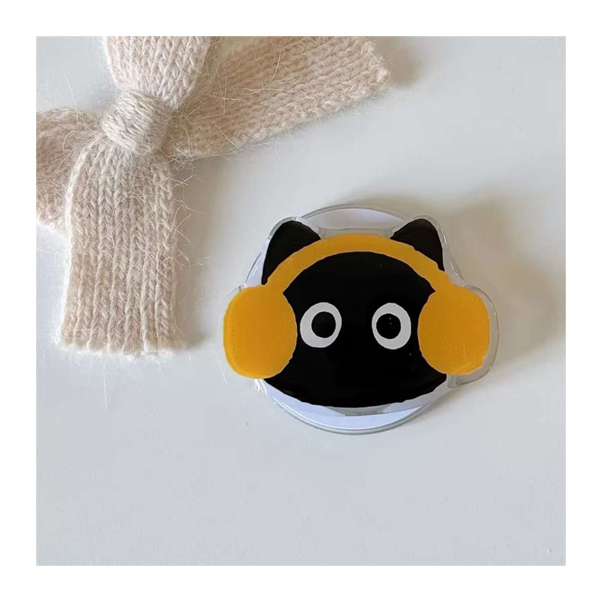 VIKEFON Magnetischer Telefonhalter Schwarze Katze Desktop Lazy Grip Tok Mount für MagSafe iPhone 16 15 14 13 12 und MagSafe Handyhüllen, Schwarz - Bild 5