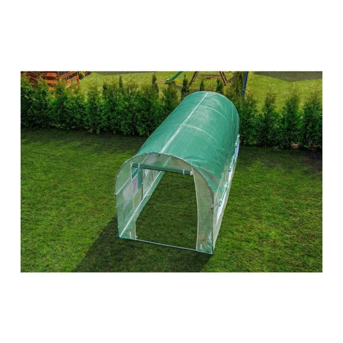 Viking Choice Gewächshaus mit Metallrahmen und grüner PE-Folie, B/T/H: 4 x 2,5 x 2 m - Bild 3