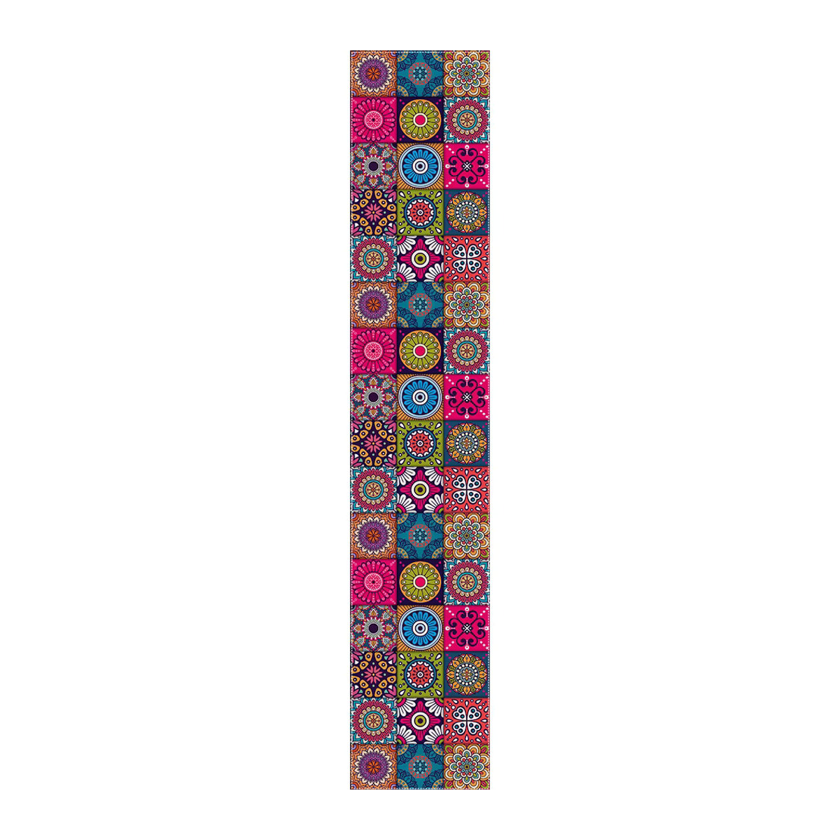 Vintage Boho Mandala Tischläufer aus Leinen in Multicolor zur Tischdekoration - Bild 5