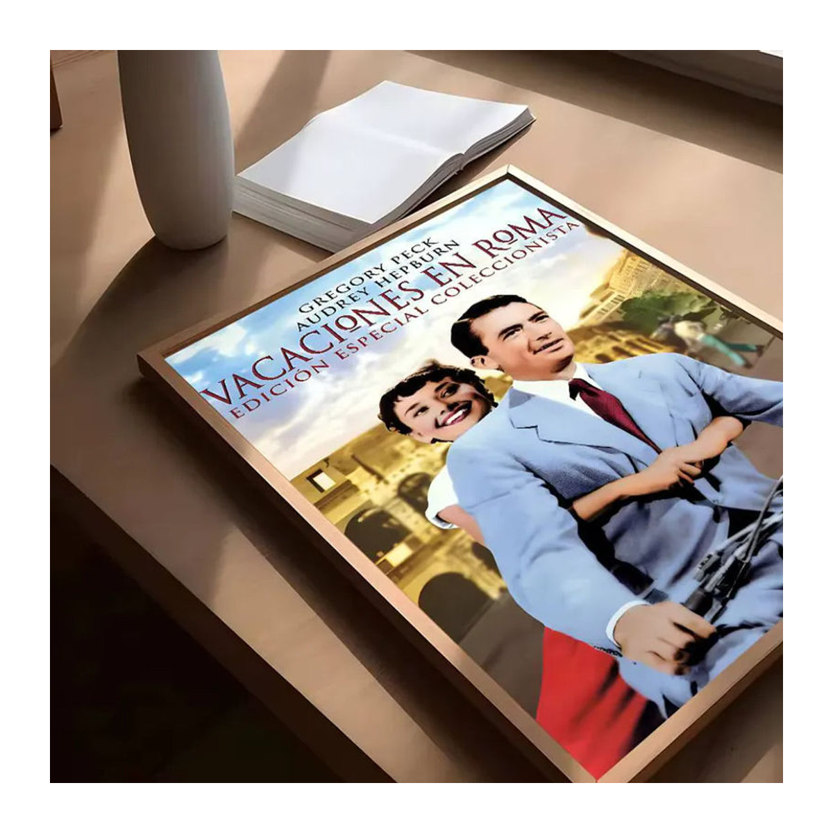 Vintage Film-Poster Roman Holiday von Kayou als wasserfester Wandkunst-Aufkleber in Mehrfarbig, Rechteckig - Bild 5