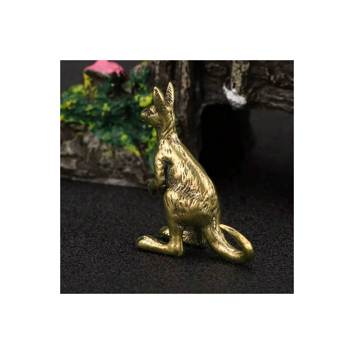 Vintage Känguru-Figur aus Messing in Gold für deine Heim- und Bürodekoration - Bild 3