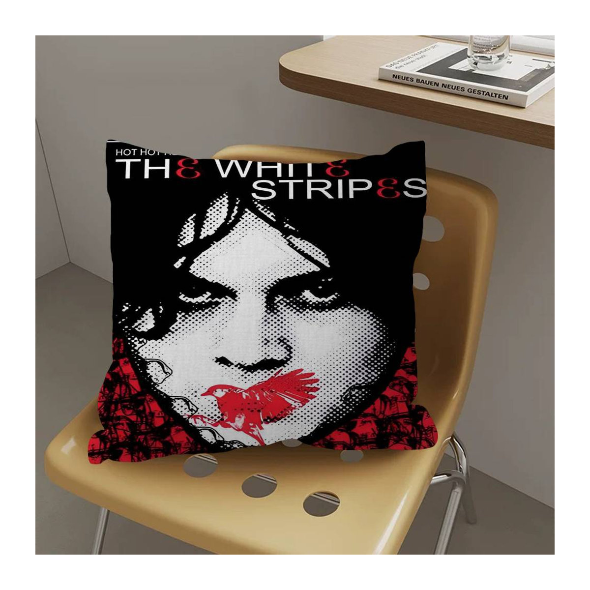 Vintage Kissenbezug The White Stripes Klassisches Bauernhaus Dekor für dein Sofa, Multicolor, B/B: 45,7 x 45,7 cm - Bild 1