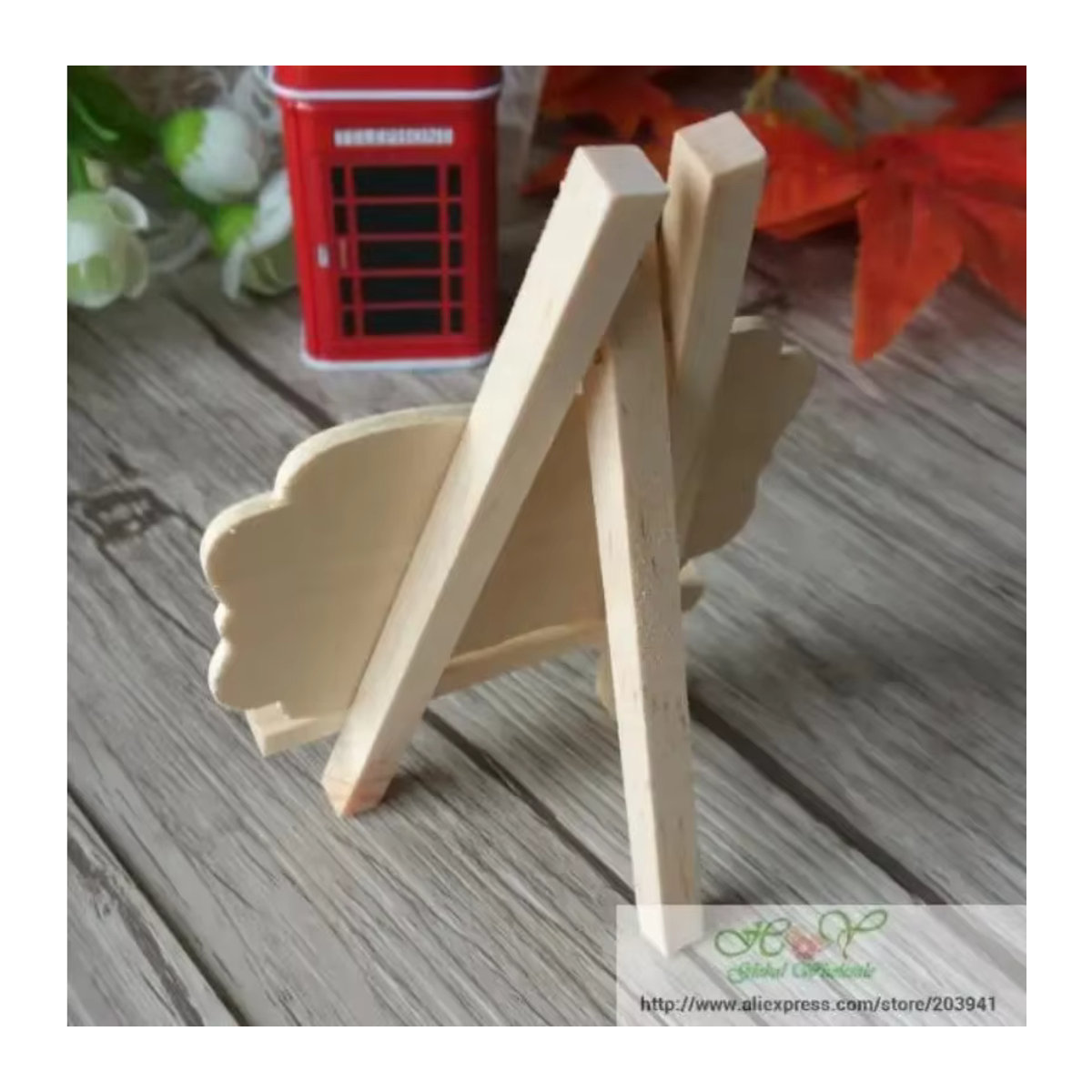 Vintage Mini-Tafel aus Holz mit Stativ für DIY-Projekte und Lehrmaterial - Bild 3