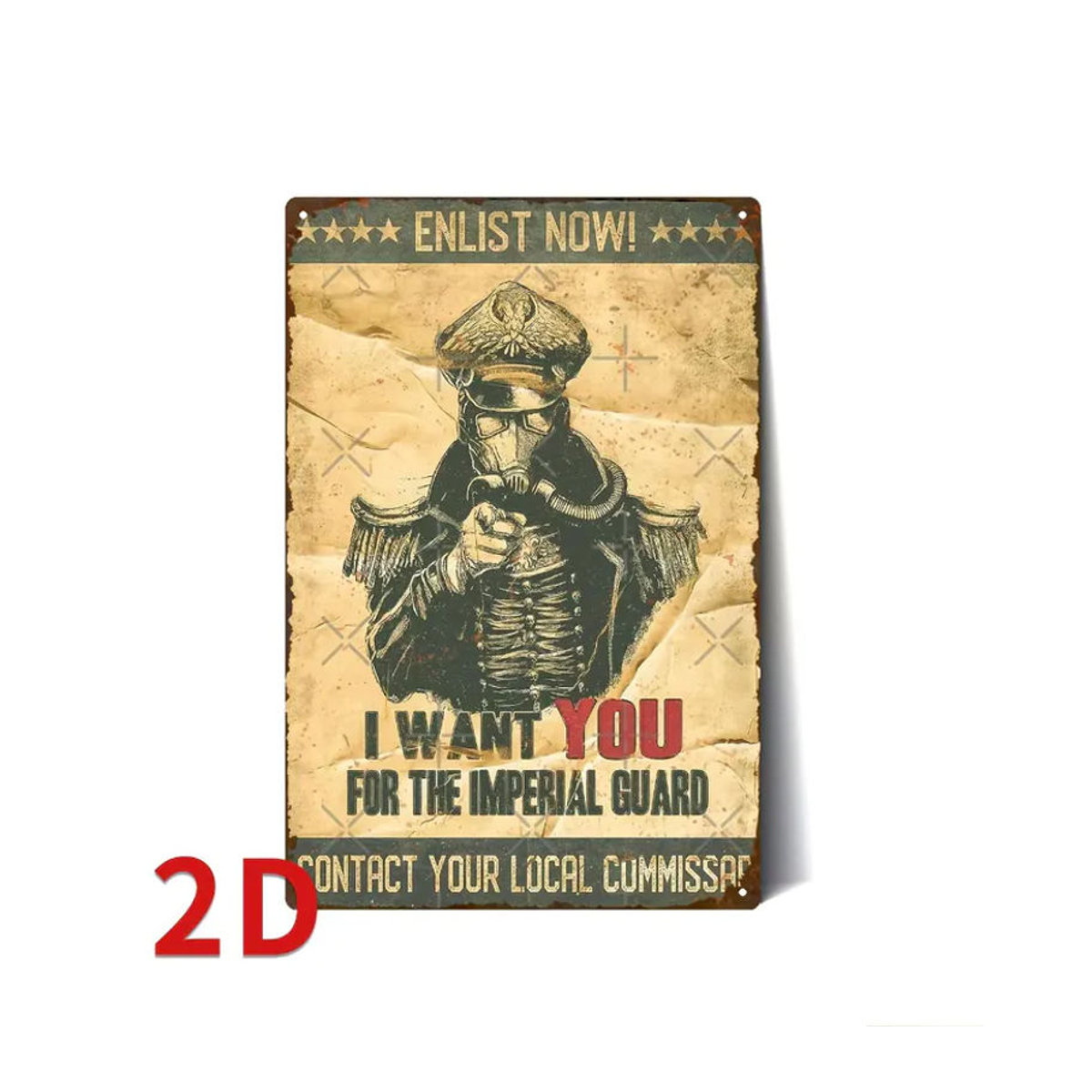Vintage Napoleon Französisches Poster von CIFBUY als Aluminium-Schild mit Kaiserliche Garde Emblem in Rot und Beige, B: 20,32 cm, H: 30,48 cm - Bild 2