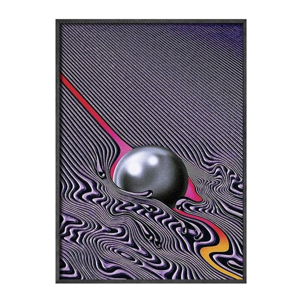 Vintage Tame Impala Glastonbury Gig Poster von Sweet Art Gallery, mehrfarbige abstrakte Leinwandmalerei im Querformat, Rahmenlos, Breite: 60 cm, Höhe: 90 cm - Bild 1