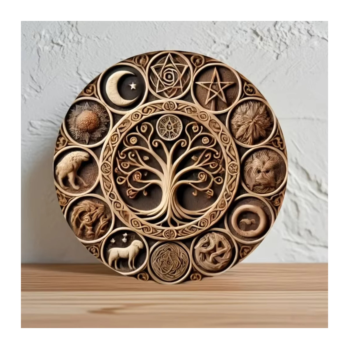 VintageTinWorks Keltische Wandkunst Baum des Lebens aus Holz zur Wandmontage - Bild 6