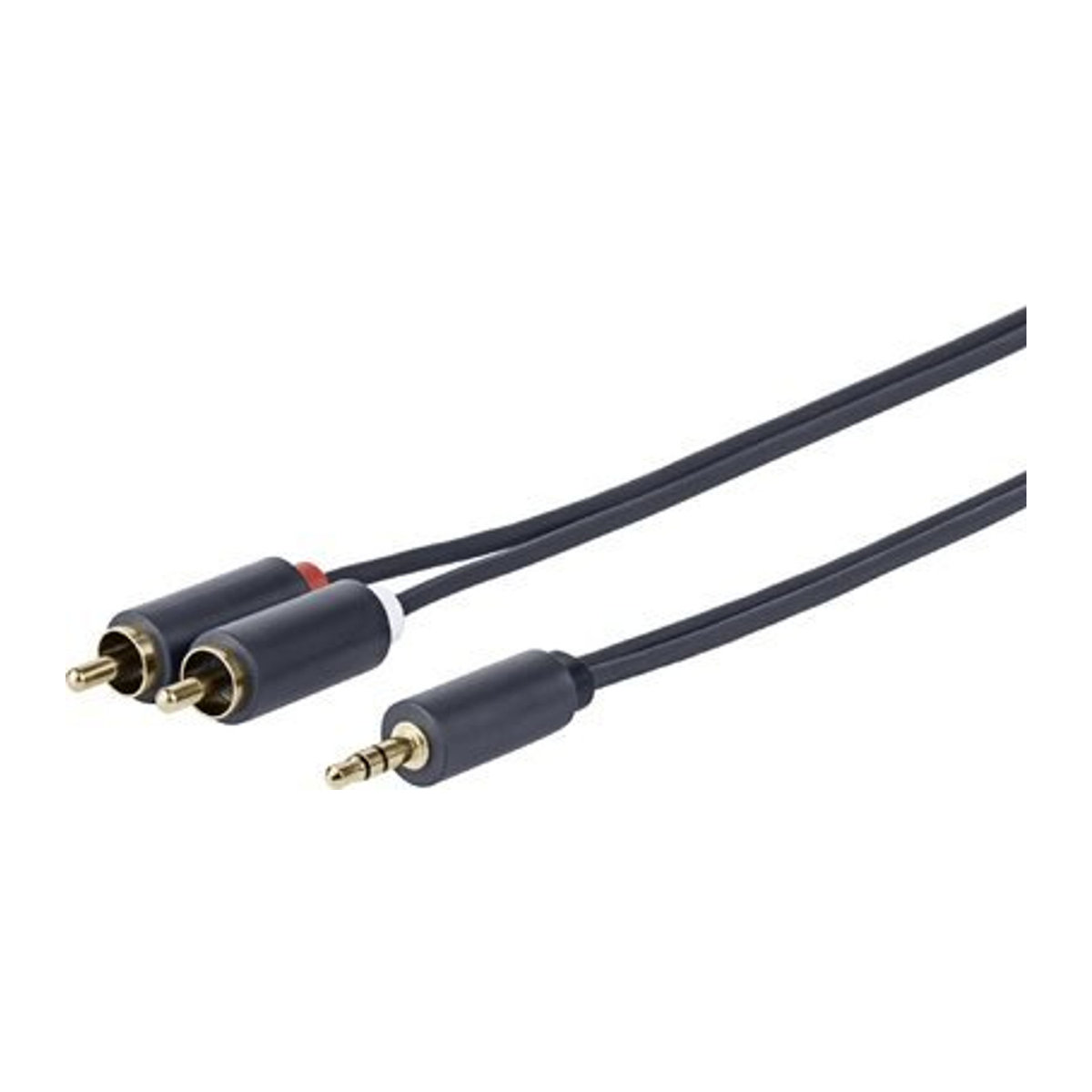 VivoLink Audiokabel Schwarz mini-phone stereo 3,5 mm auf 2x RCA männlich 15,0m mit Doppelisolierung - Bild 1