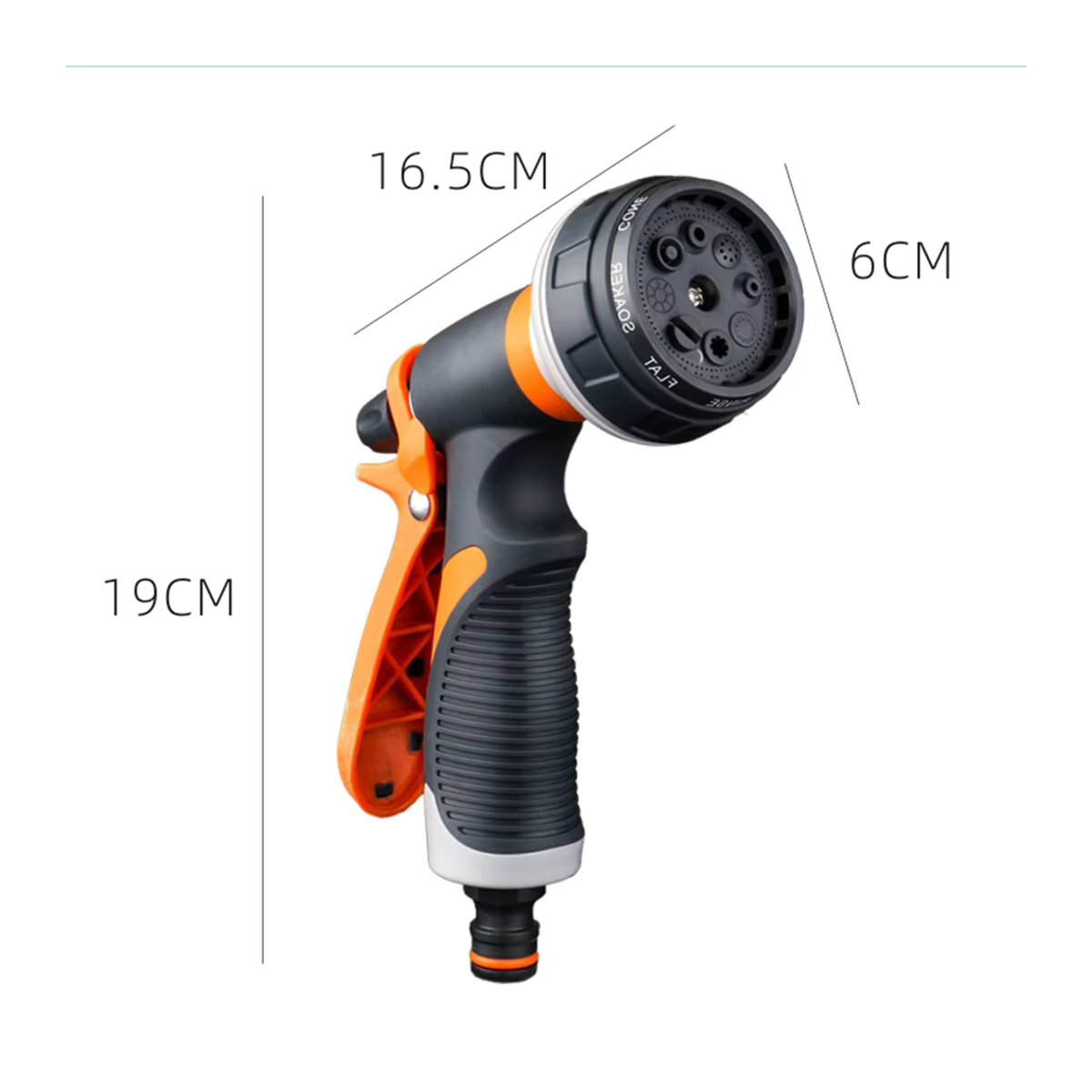 VKTECH Hochdruck Wasserpistole als Spritzpistole für die Gartenbewässerung und Autoreinigung in Grün und Orange - Bild 5