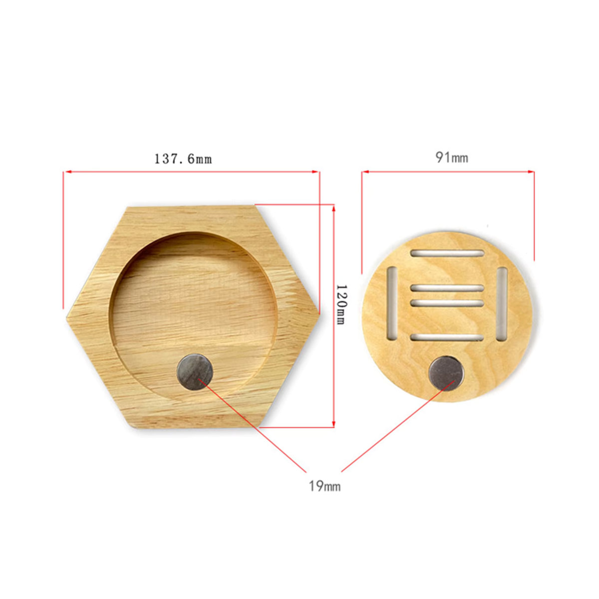 VKTECH Medaillen-Display Aufhänger aus Holz in Wabenform, braun, geometrisches Wandregal zur Aufbewahrung von Sportmedaillen - Bild 6