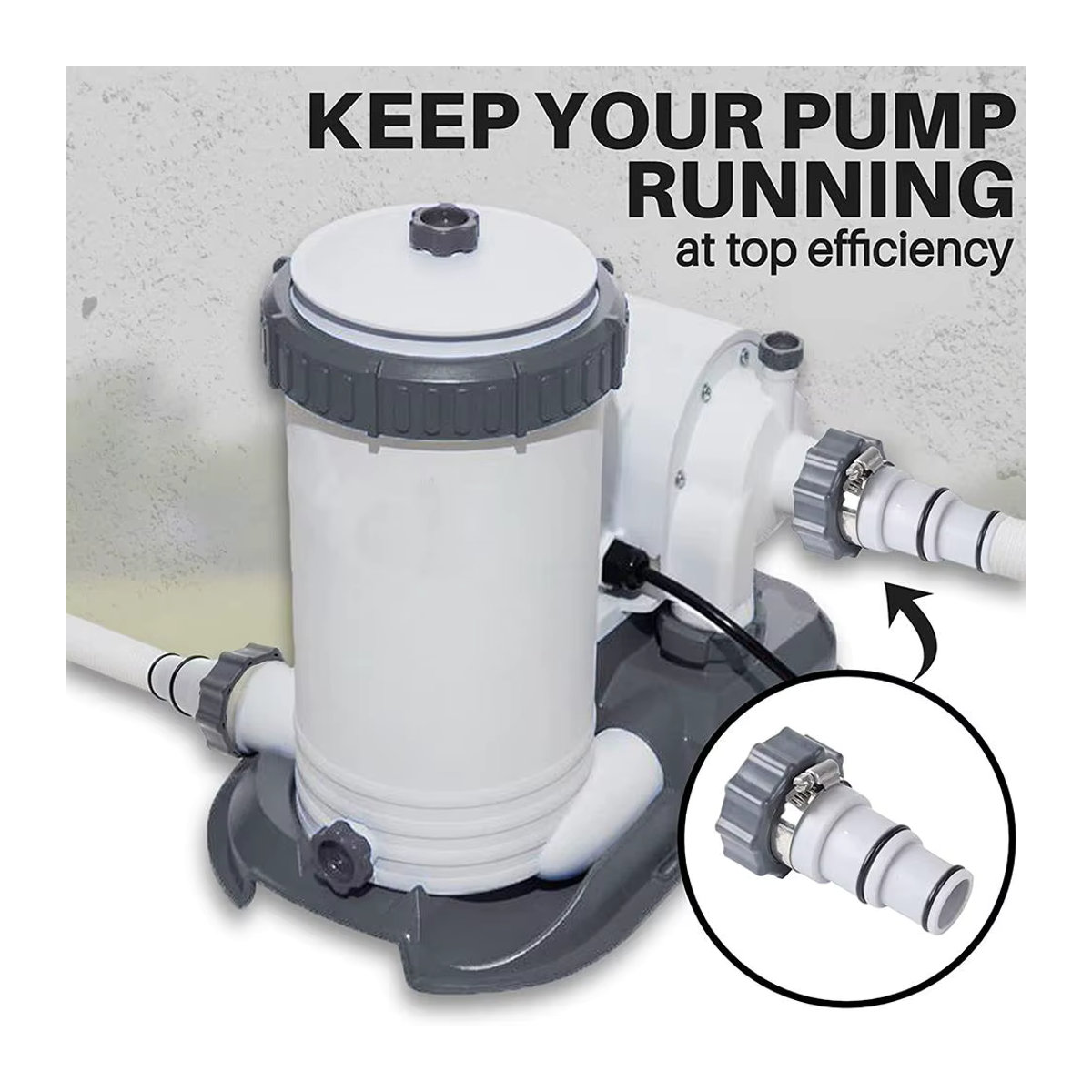 VKTECH Schlauchhalter und Adapter für Intex Schwimmbad Pumpen und Filteranlagen - Bild 3
