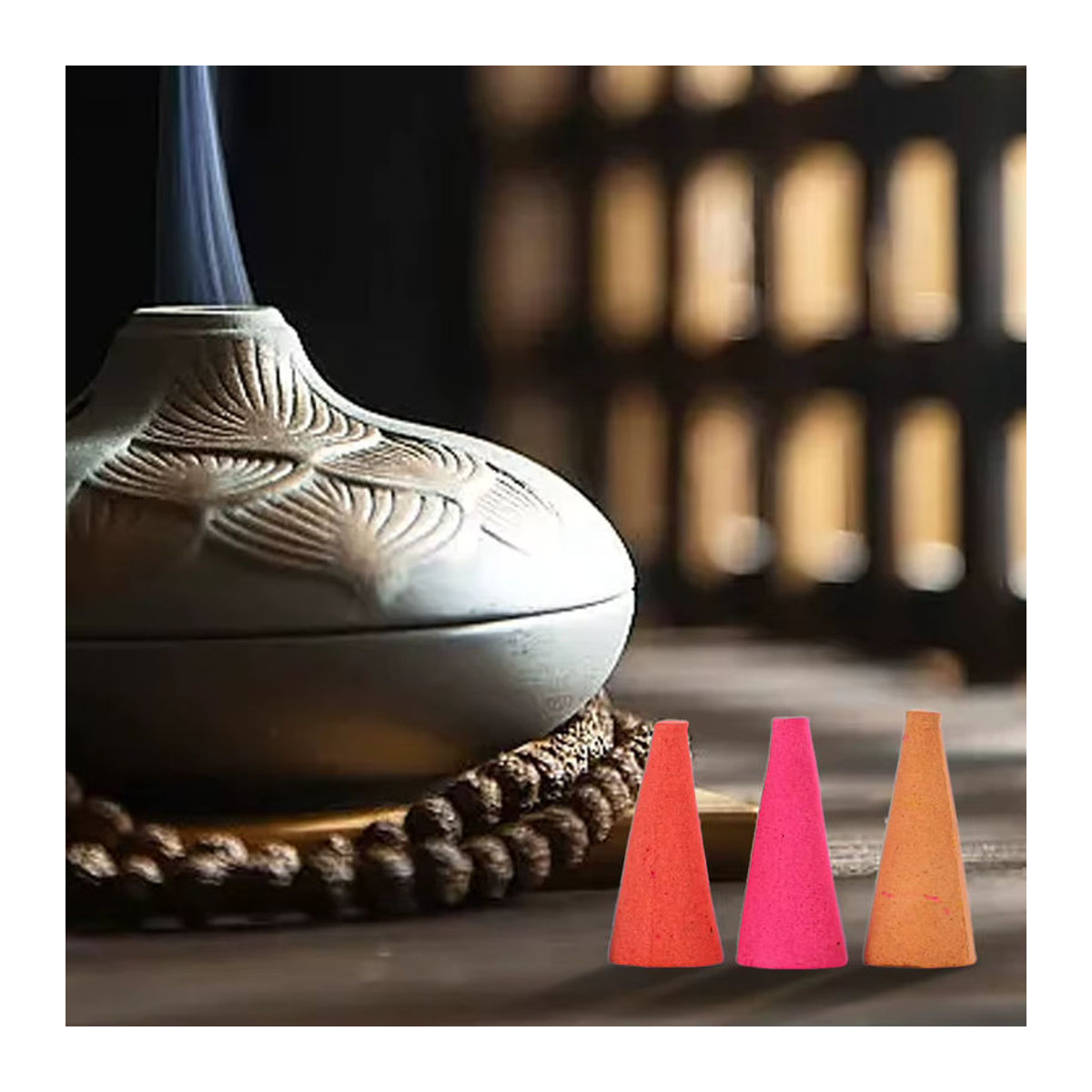 VKTECH Weihrauchkegel Set mit 60 Stück in Mehrfarbig für Yoga und Aromatherapie zur Geruchsentfernung und Entspannung - Bild 4