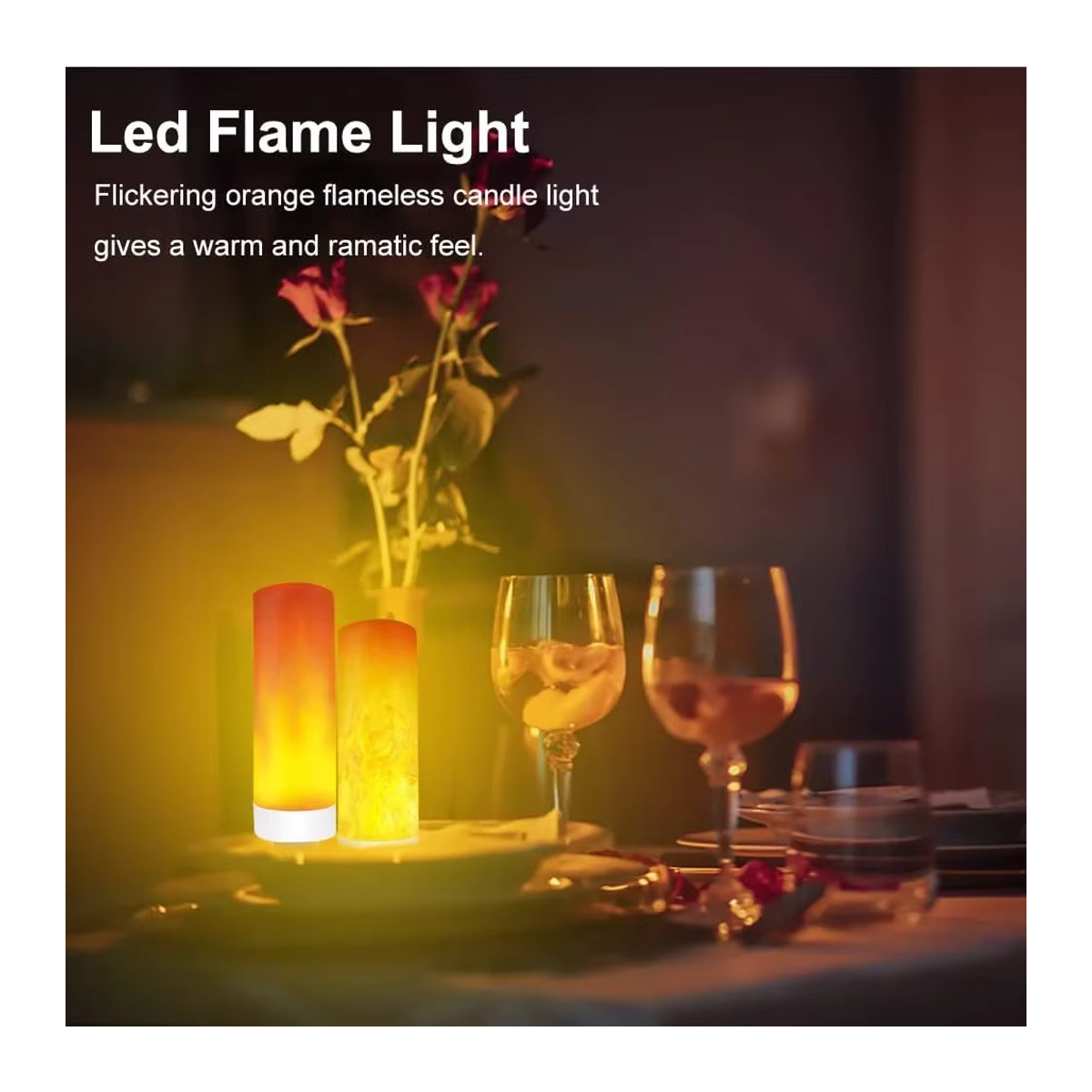 VooVoo USB LED Flammen-Glühbirne mit Flammen-Effekt in Orange für Deko und Party - Bild 4