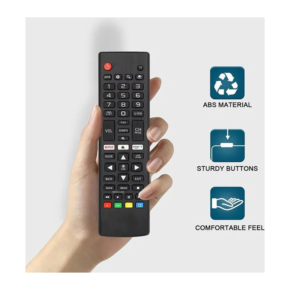 VORTNGLE Ersatzfernbedienung AKB75375604 für Smart TV in Schwarz - Bild 1