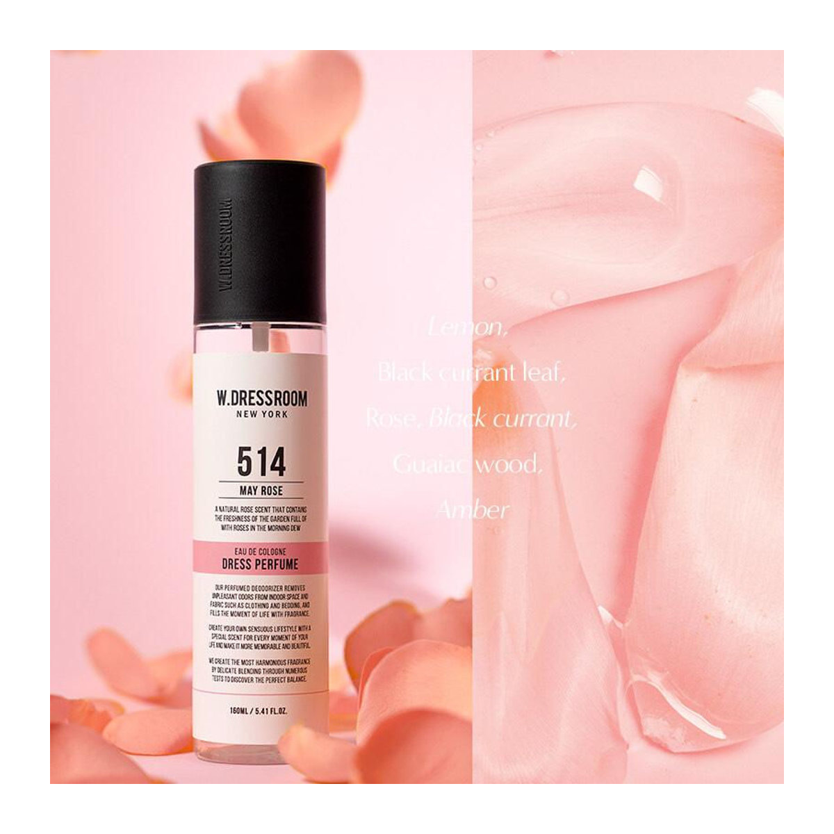 W.DRESROOM Dress&Living Hypoallergenes und antibakterielles Parfüm in Weiß mit BTS-Pick, 160 ml und 80 ml - Bild 1