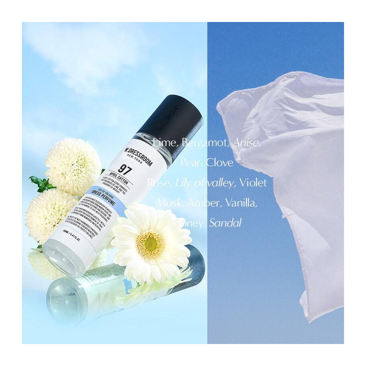 W.DRESROOM Dress&Living Hypoallergenes und antibakterielles Parfüm in Weiß mit BTS-Pick, 160 ml und 80 ml - Bild 6